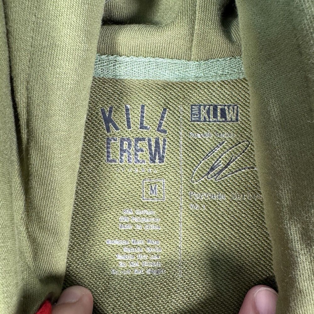 Kill Crew Hoodie Mens Medium Green Fighters Club Porrada Series - Picture 3 of 9